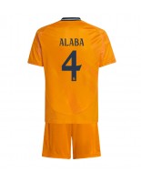 Real Madrid David Alaba #4 Vieraspaita Lasten 2024-25 Lyhythihainen (+ shortsit)